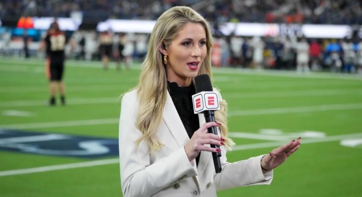 Laura Rutledge impresiona a los fanáticos de la NFL con un look de 'Monday Night Football'