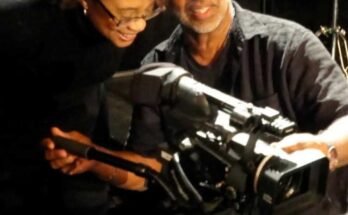 La directora Carol Bash y Robert Shepard, directora de fotografía, en un set para el documental, Mary Lou Williams: The Lady Who Swing the Band. El documental fue producido con la ayuda de financiar medios públicos.